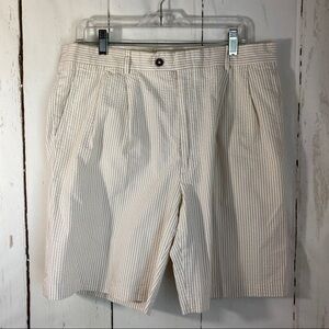 Berle Sz 36R Seersucker Beige‎ White shorts